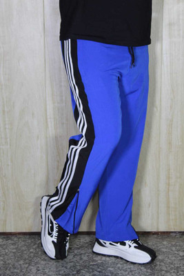 decades Striped Men Blue Track Pants