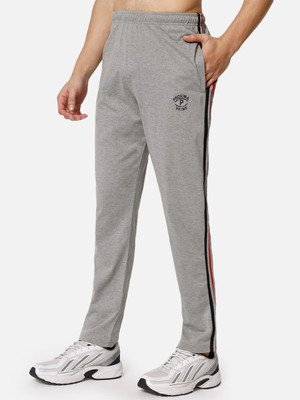 Proxima Striped Men Grey Track Pants