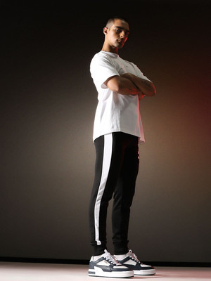 PUMA Iconic T7 Track Pants PT Colorblock Men Black Track Pants