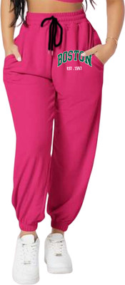 Tabadtod Graphic Print Women Pink Track Pants