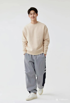 AML FASHION HUB Self Design Men Grey Track Pants