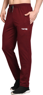 Burdy Solid Men Maroon Track Pants