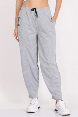 CLOTHINK India Solid Women Grey Track Pants