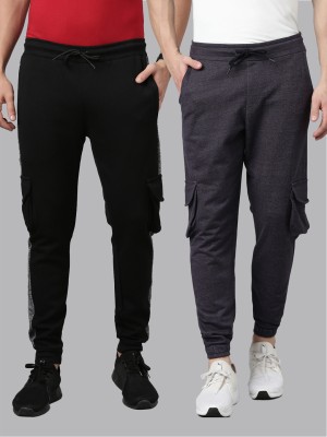 MADSTO Solid Men Black, Dark Blue Track Pants