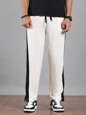 MACK JONNEY Colorblock Men White Track Pants