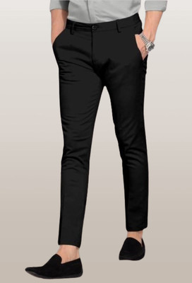ELITE STAR Solid Men Black Track Pants