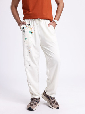 Kook N Keech Printed Men White Track Pants