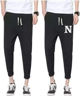 mfb Printed Men Black Track Pants