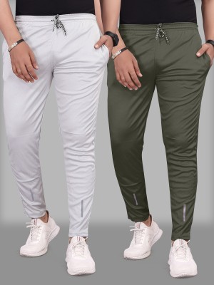 Hinayat Fashion Solid Men Grey, Dark Green Track Pants
