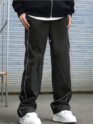 Adokedo Self Design Men Black Track Pants