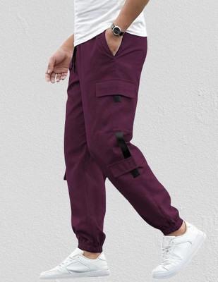 SUN BEAUTY FASHIONISTA HUB Solid Men Purple Track Pants