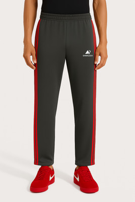 Diwazzo Striped Men Grey Track Pants