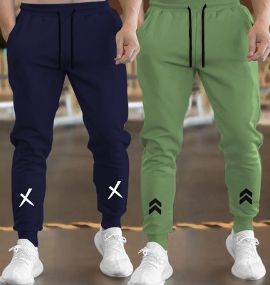 TRIPR Printed Men Black, Green Track Pants