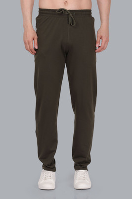 UniPearl Solid Men Olive Track Pants