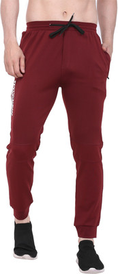 LEXON Self Design Men Maroon Track Pants