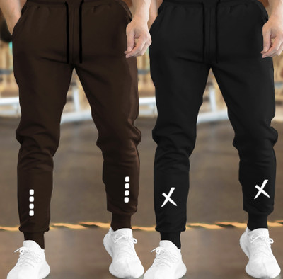 TRIPR Printed Men Brown, Black Track Pants