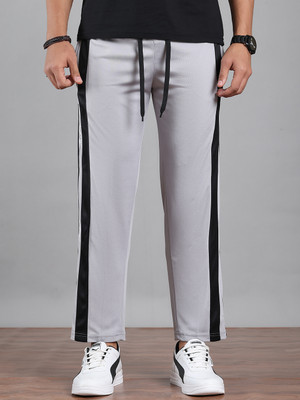 MACK JONNEY Striped Men Grey Track Pants