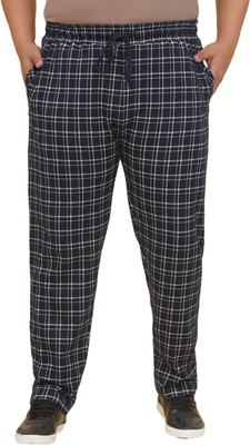 JOHN PRIDE Checkered Men Black Track Pants