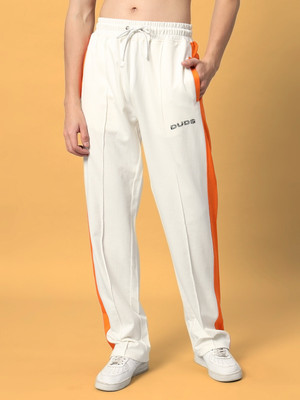 WEARDUDS Self Design Men Orange Track Pants