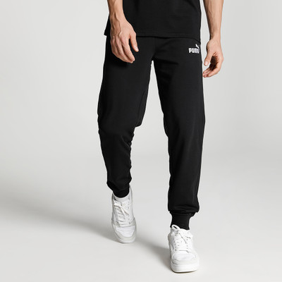 PUMA Solid Men Black Track Pants