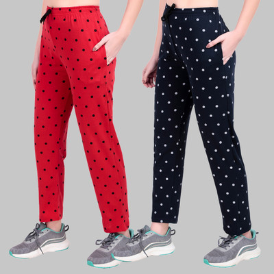 JECKWARD Polka Print Women Multicolor Track Pants