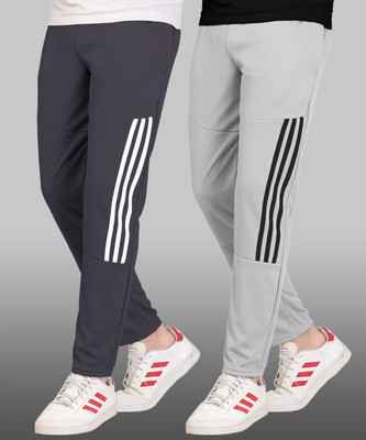 Z-DEVIL Striped Men Grey Track Pants