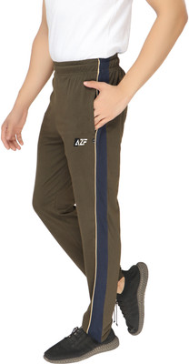 AZF Self Design Men Olive Track Pants