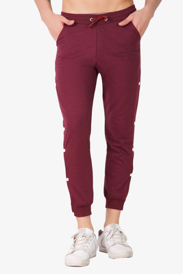Mindsart Trending Solid Men Maroon Track Pants