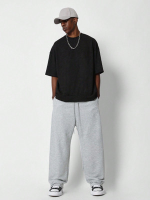 TRUFFLEGUM Loose Fit Men Grey Trousers