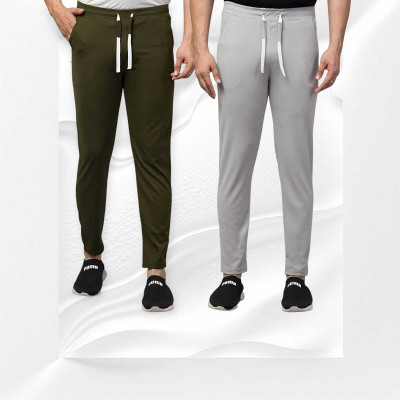 kushwaha fashion point Self Design Men Olive, Grey Track Pants