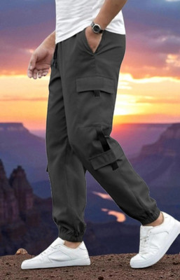 SB Trend Solid Men Grey Track Pants