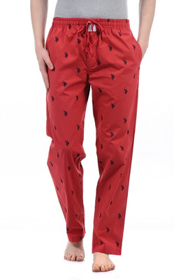 U.S. POLO ASSN. Printed Men Red Track Pants