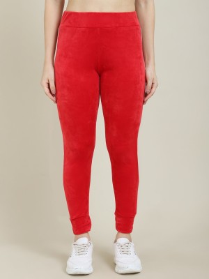 MIAZ LIFESTYLE Solid Women Red Track Pants