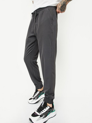 MAX Solid Men Grey Track Pants