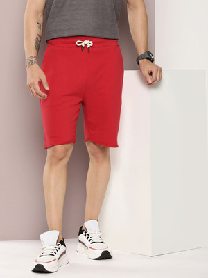 DILLINGER Solid Men Red Basic Shorts