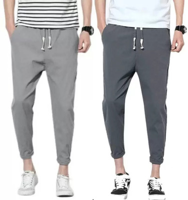 Muskan Creation Solid Men Grey Track Pants