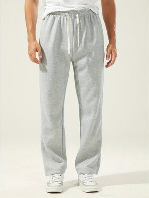 Dockstreet Solid Men Grey Track Pants