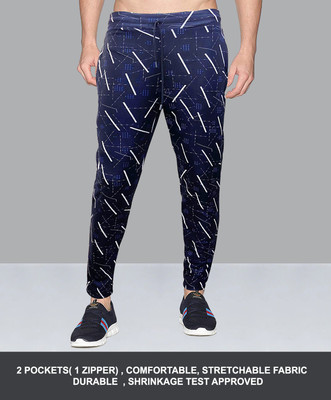AVOLT Printed Men Blue Track Pants