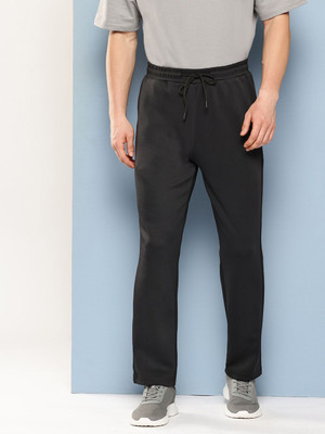 SLAZENGER Solid Men Black Track Pants