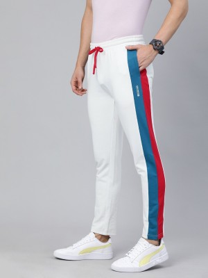 The Indian Garage Co. Colorblock Men White Track Pants