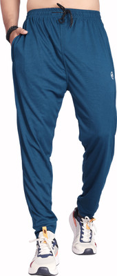 JackMail Solid Men Blue Track Pants