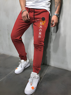 KELONBRO Printed Men Red Track Pants