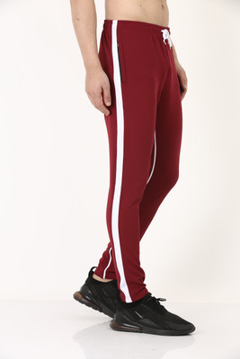 jorkk Solid Men Maroon Track Pants