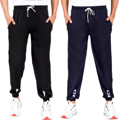 AXOLOTL Printed Men Black, Dark Blue Track Pants