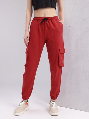 HRX by Hrithik Roshan Solid Women Red Track Pants