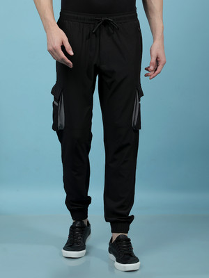 CRIMSOUNE CLUB Solid Men Black Track Pants