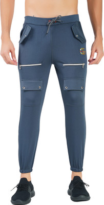 Wild Magic Solid Men Grey Track Pants