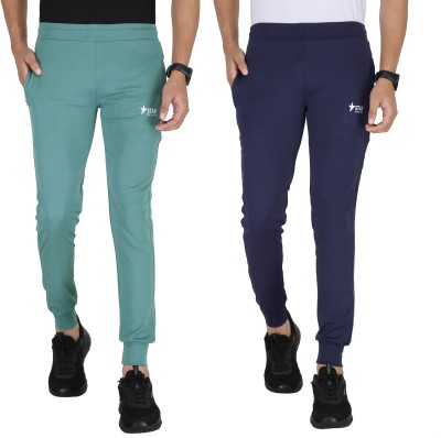 STAR THE VISION Solid Men Light Green, Blue Track Pants