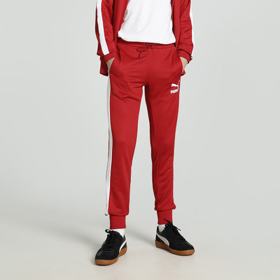 PUMA Solid Men Red Track Pants