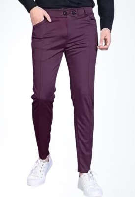 Nitya TrackP Solid Men Maroon Track Pants